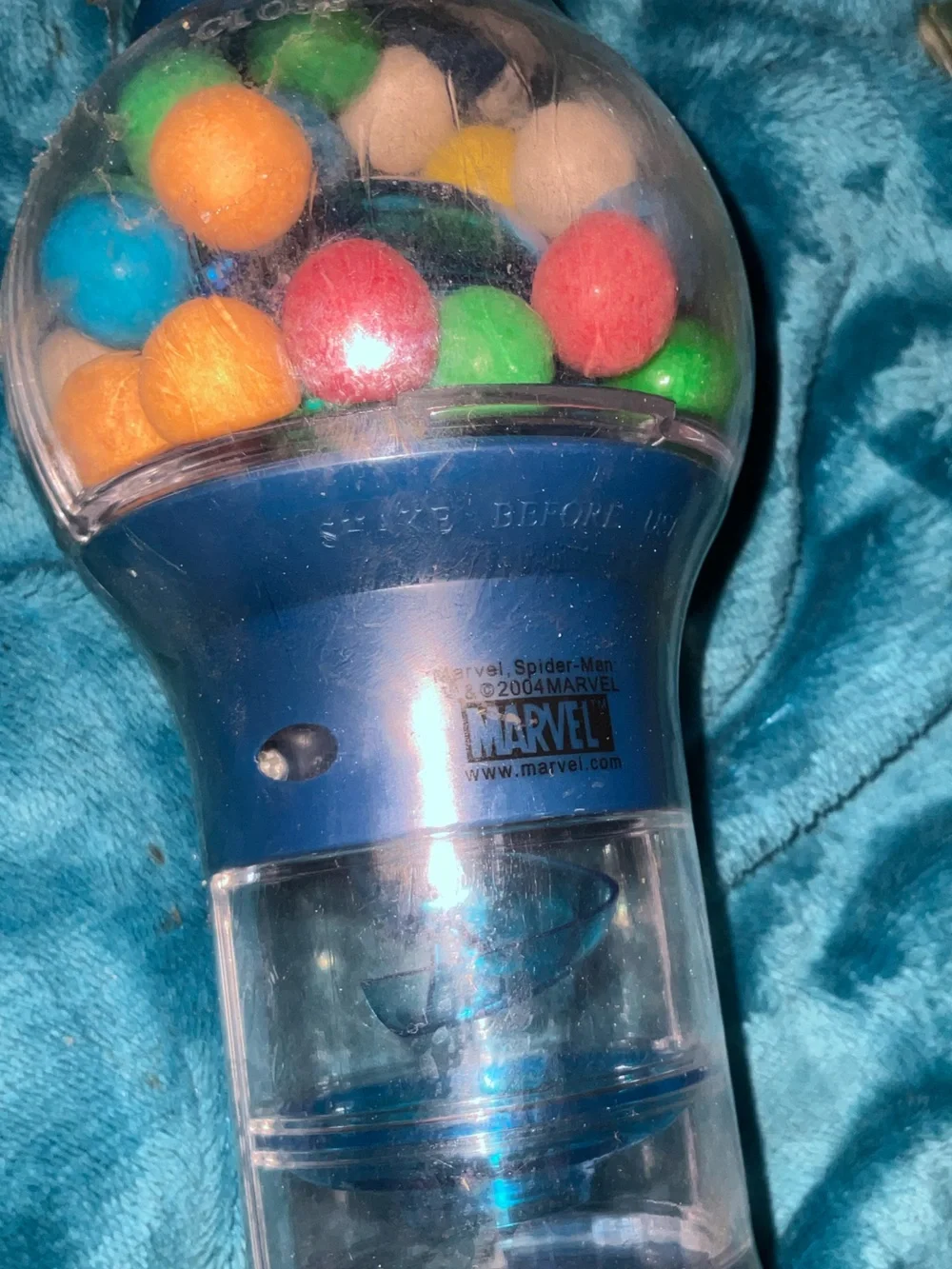 Vintage Red & Blue Spider-Man Gumball Toy Dispenser - Kids Toy 2004